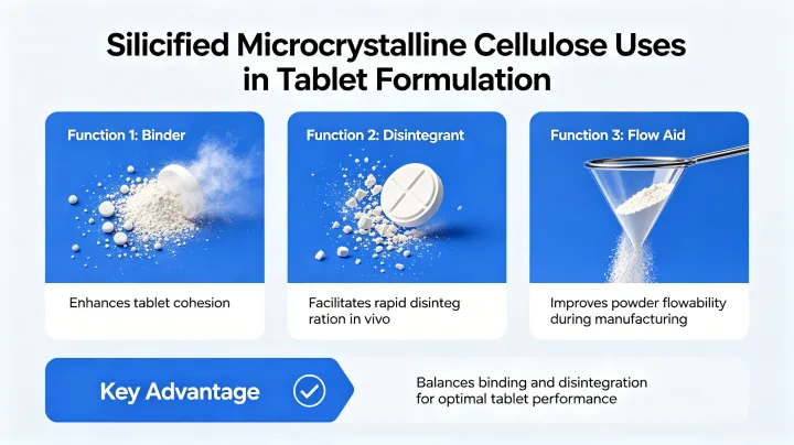silicified microcrystalline cellulose uses in tablet formulation