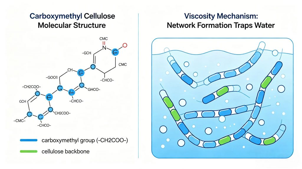 carboxymethyl cellulose structure and viscosity mechanism