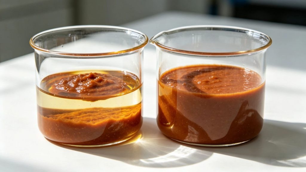 Bakery sauce stability improved by cellulose and CMC stabilizer system