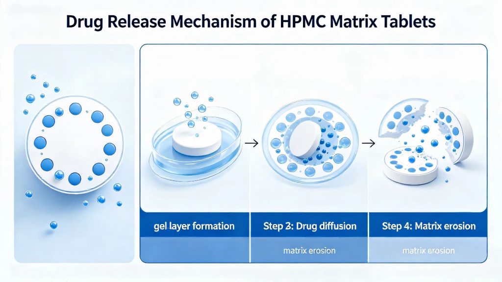 HPMC controlled release tablet matrix