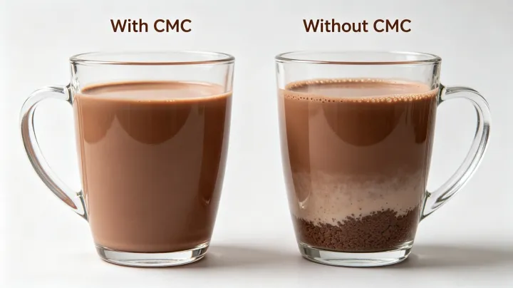 CMC in chocolate milk prevents cocoa sedimentation compared with unstabilized chocolate milk