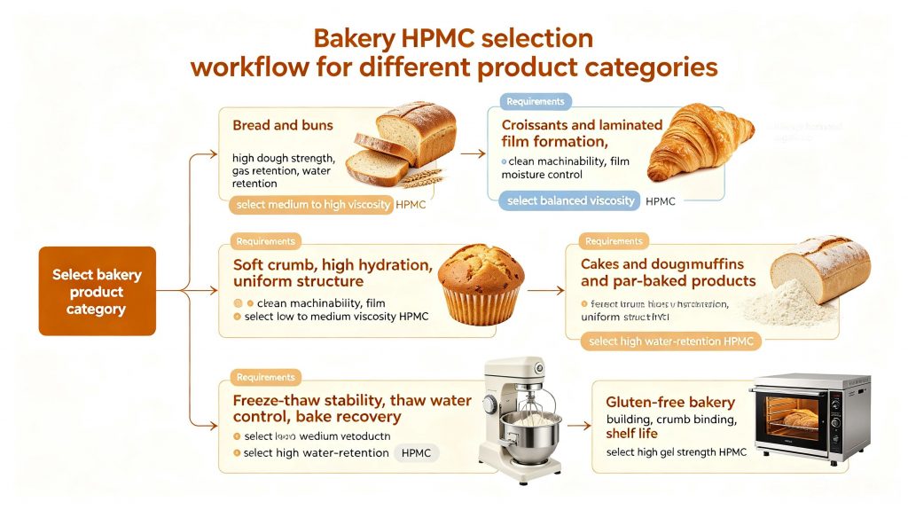 Bakery formulation workflow using HPMC
