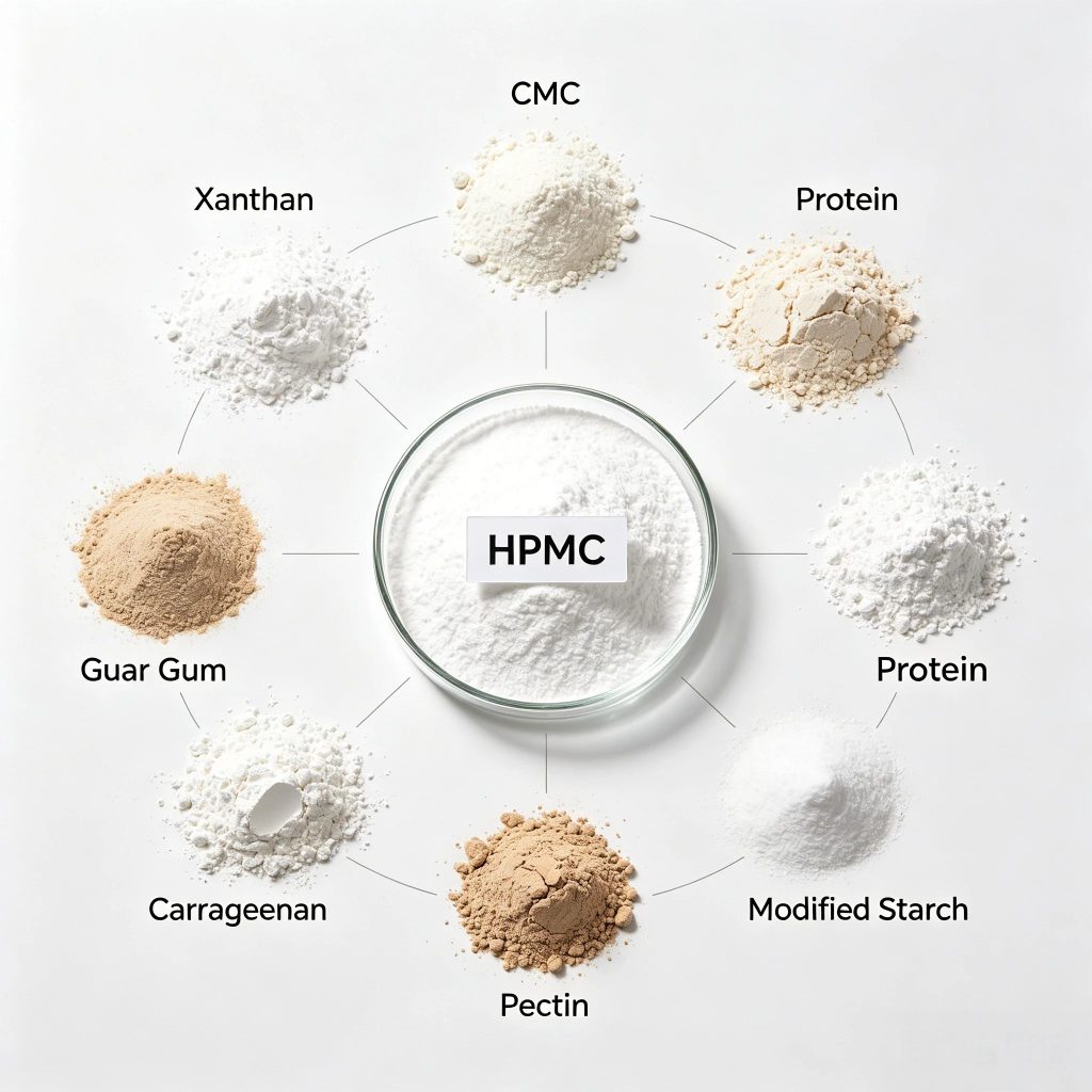 HPMC vs xanthan gum