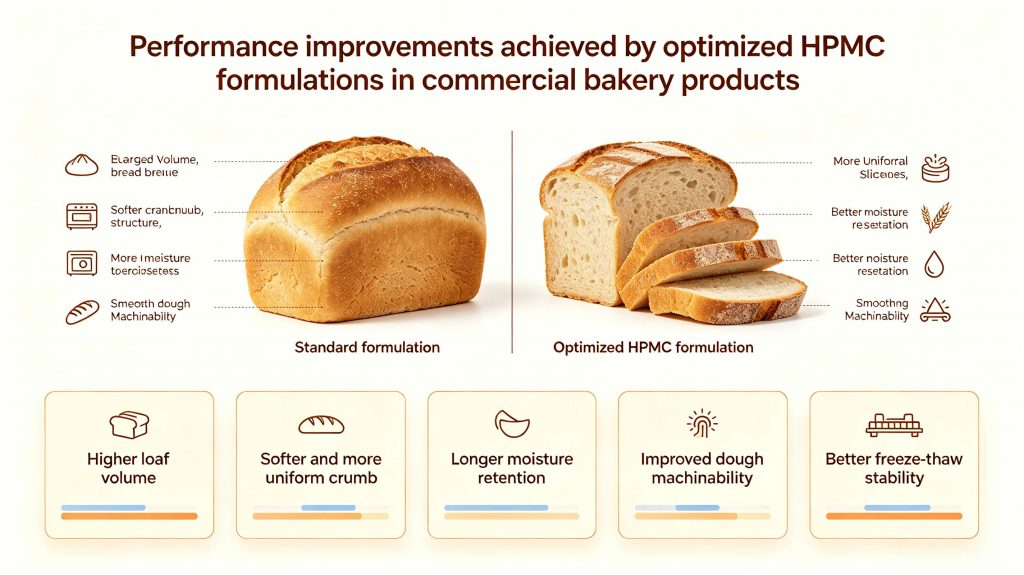 Bread dough texture improvement after baking