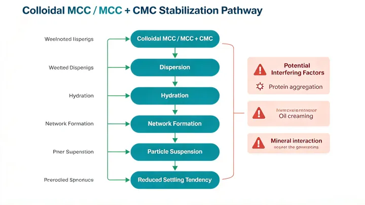 How colloidal MCC supports suspension in soy milk