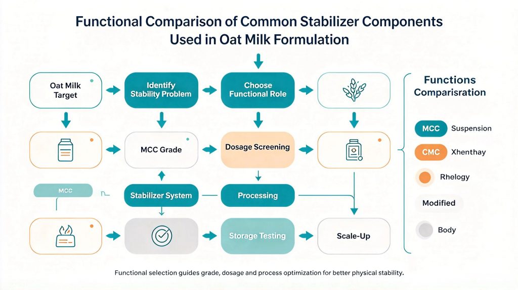 Oat milk stabilizer formulation workflow from problem diagnosis to testing
