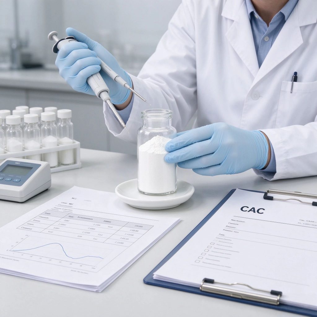 Food Grade MCC specifications and certificate of analysis review