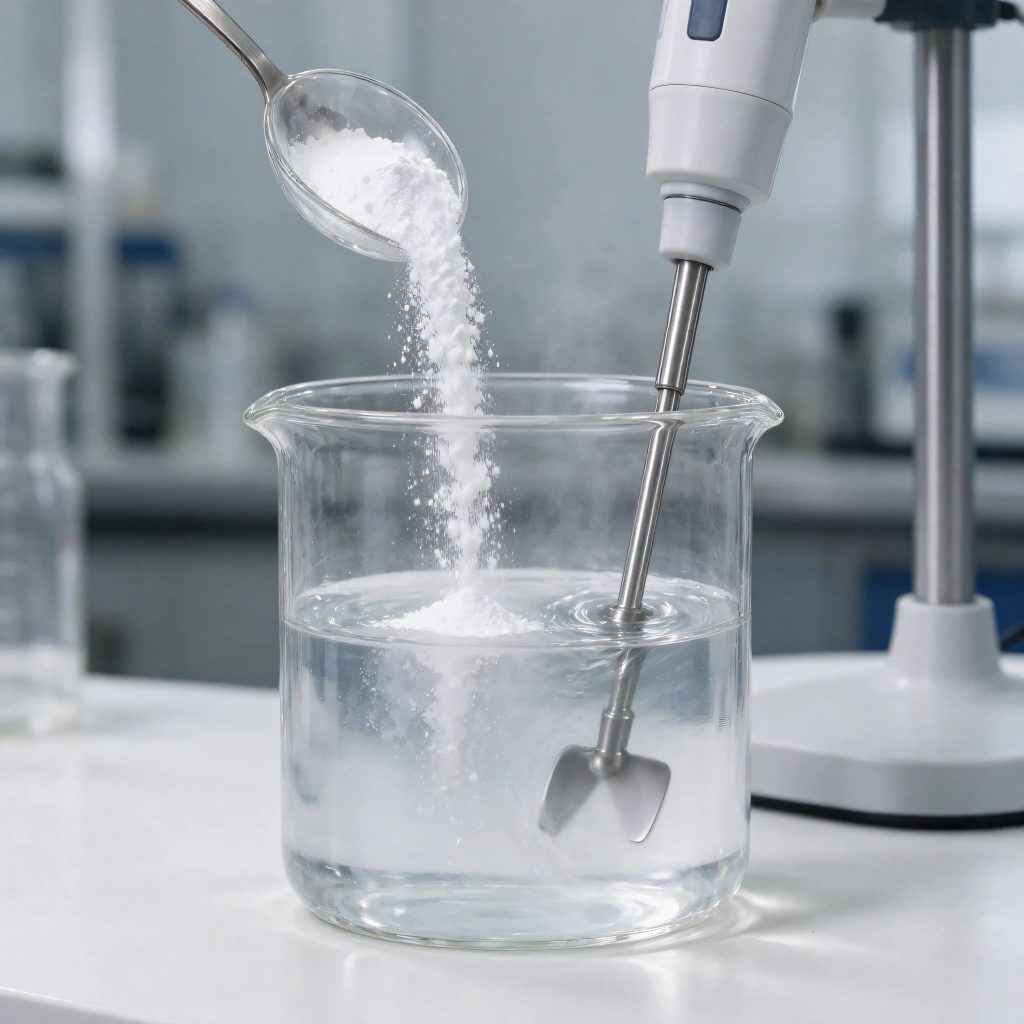 Dispersion and hydration of low viscosity CMC powder in water