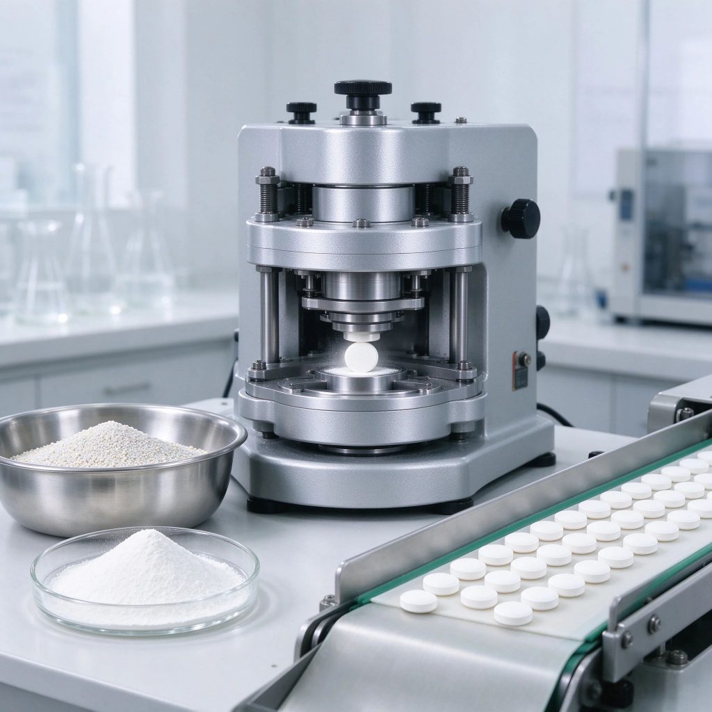 Microcrystalline cellulose used in direct compression tablet manufacturing